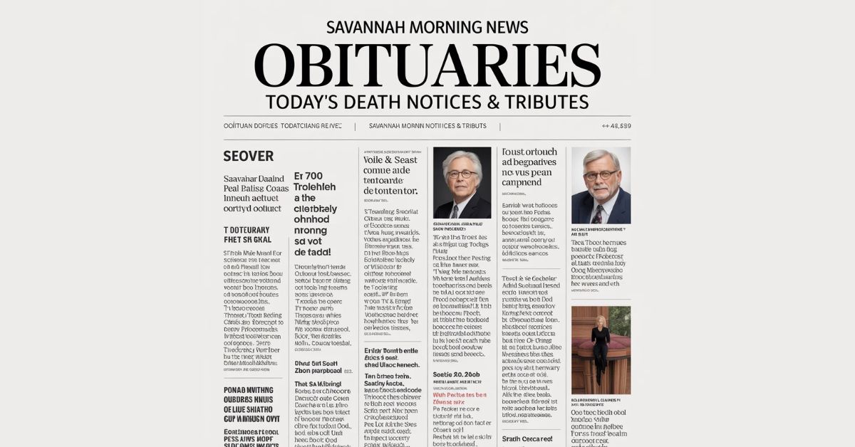 Savannah Morning News Obituaries: Today’s Death Notices & Tributes