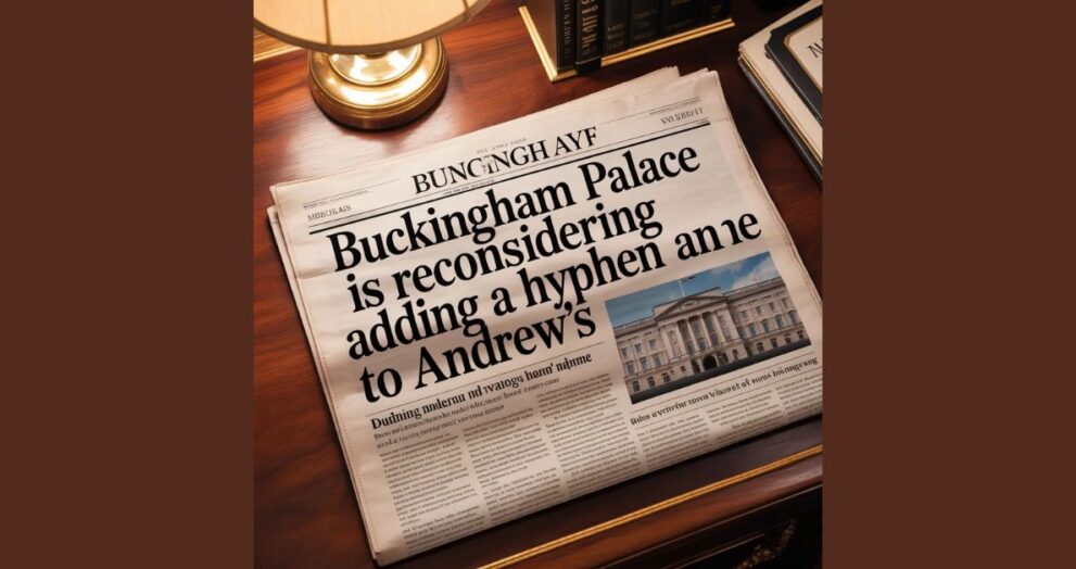 Buckingham Palace is Reconsidering Adding A Hyphen to Andrew's Name