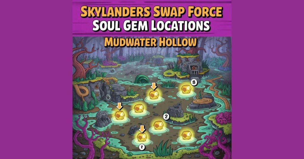 Skylanders Swap Force Soul Gem Locations Mudwater Hollow